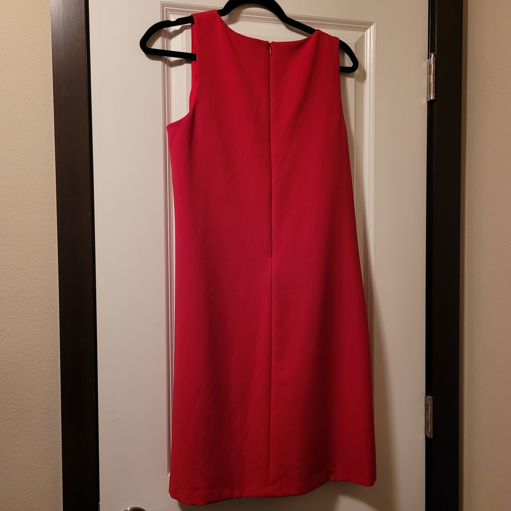 Lauren Ralph Lauren Women's Button-Trim Crepe Shift Dress Size 8 - Picture 4 of 9